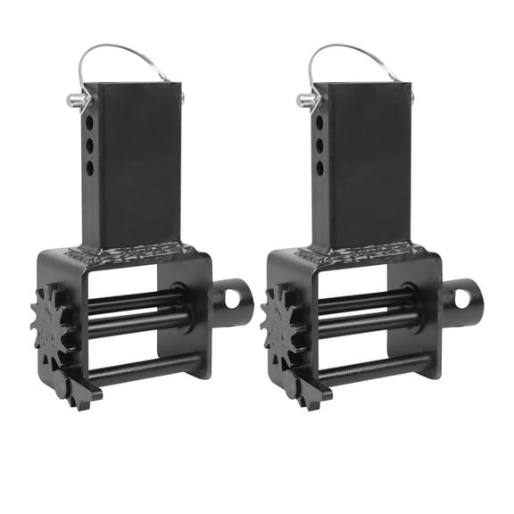 Heavy Duty 2-Pack Trailer Stake Pocket Winch Kit - 8100 lbs Strength & 2700 lbs Load Limit - Adjustable D-Ring Tie Down Anchors for Flatbed Trucks & Trailers - Standard Winch Bar Compatible
