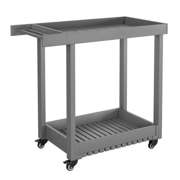 Heavy Duty 2-Shelf Utility Cart with 500-Pound Capacity and Deep Shelves - Ideal for Home, Garage, Catering, Warehouse