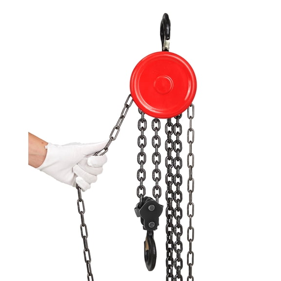 Heavy Duty 2 Ton Manual Chain Hoist 4400 lbs Capacity G70 Galvanized Chain Block for Garage, Workshop, Warehouse, Dock
