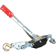 SHZAITOR Ratchet Puller System Come-Along Tool Dual Gear 2 Hook Heavy Duty 2 Ton