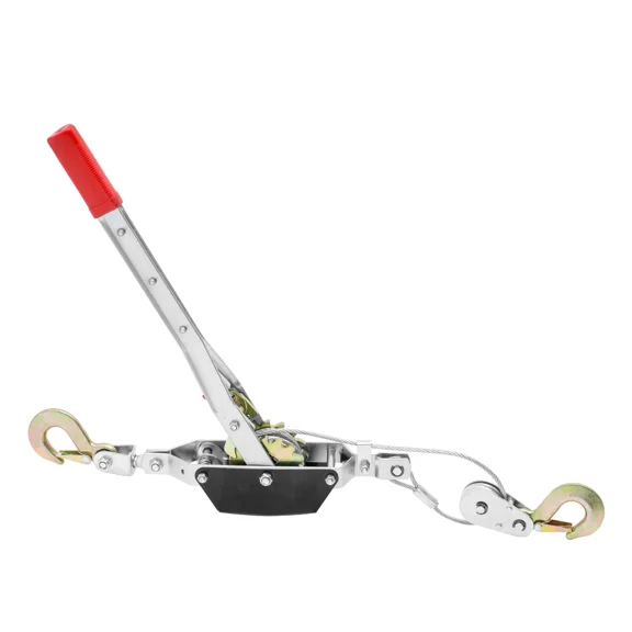 Heavy Duty 2 Ton Winch with 12 ft Steel Cable and Dual Gears for Vehicle Rescue,Includes 2 Hooks,Perfect Power Puller Tool for Automotive Needs
