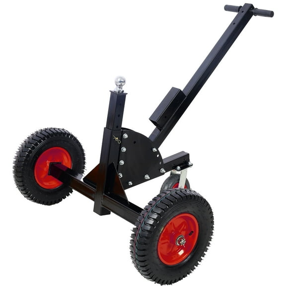 Heavy Duty 2-in-1 Black Trailer Dolly for RVs and Boats, Adjustable Height 24'' to 35.4'', 1,500 lbs Capacity