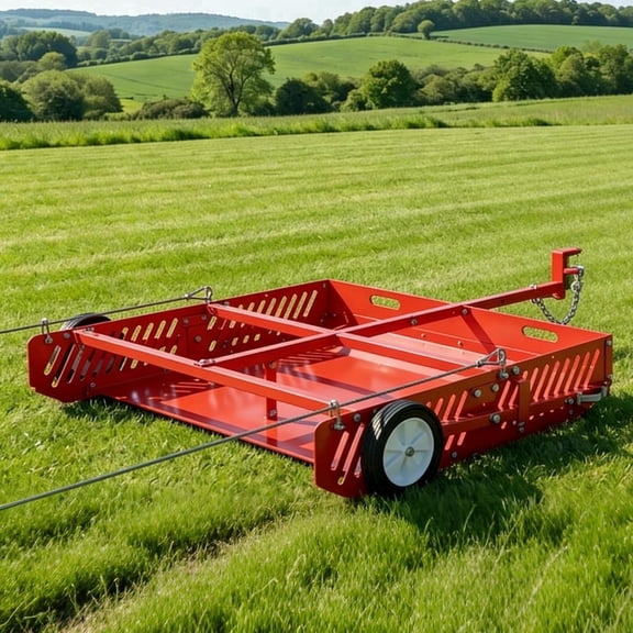 EFFICRAFT Tow-Behind Manure Scoop and Yard Sweeper, 2-in-1 Heavy Duty for Horse Pasture Cleanup