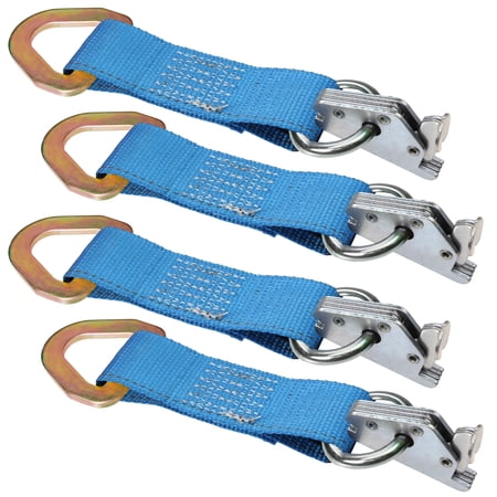 Heavy Duty 2"x6" Rope Tie off w/ 12K Blue Webbing and 10K D-Ring - 4