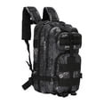 thumbnail image 1 of Heavy-Duty 20-25L Outdoor Hiking Backpack with Python Pattern Oxford Fabric for Camping Travel and Adventures, Black, 1 Pack, 1 of 5