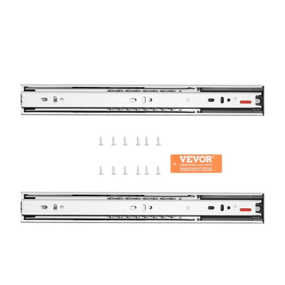 Heavy Duty 20" Drawer Slides 6 Pairs, Full Extension Soft-Close Side Mount Rails, Ball Bearing Kitchen Cabinet Runners, 100lb Load