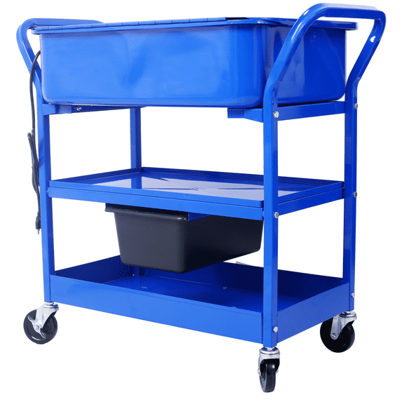 Heavy Duty 20 Gallon Portable Parts Washer 325 GPH Pump with Drain Tray