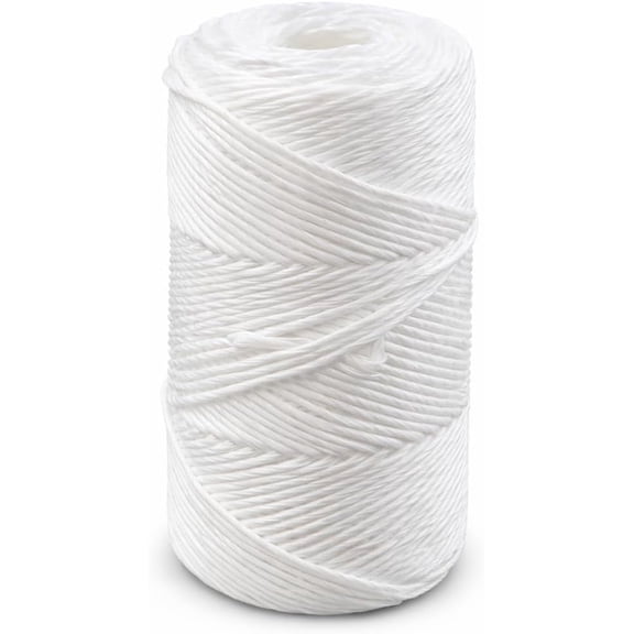 Heavy Duty 200 lbs Strong Polypropylene Tomato Twine, Garden Plant Tie String, Greenhouse Trellis Twine, Durable PP Tying Twine for Bundling, Packaging, Gardening, Farming (White/Green), 656FT