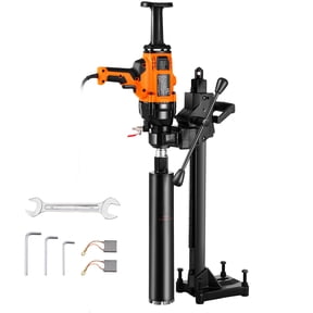 Heavy-Duty 2000W Diamond Core Drill, 0.8-6.3 Inch Handheld Concrete Drill Rig with Stand&Bit, Wet/Dry Use for Brick, Marble, Stone Drilling