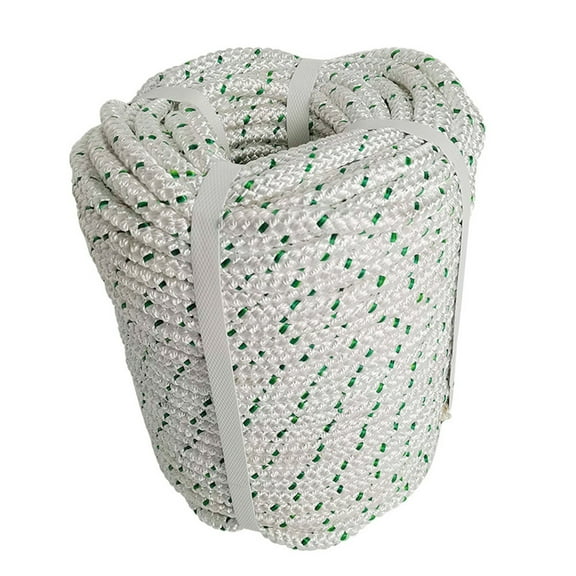 Heavy Duty 200FT Braid Polyester Arborist Bull Tree Rope, High Strength, Low Stretch, Torque Free
