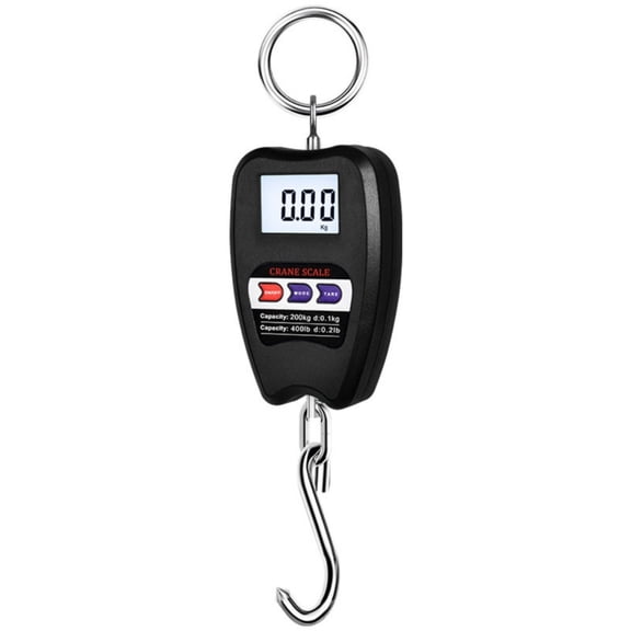 Heavy Duty 200kg Capacity Portable Digital Hanging Scale With LCD Screen Accurate Measurement For Warehouse Market Use