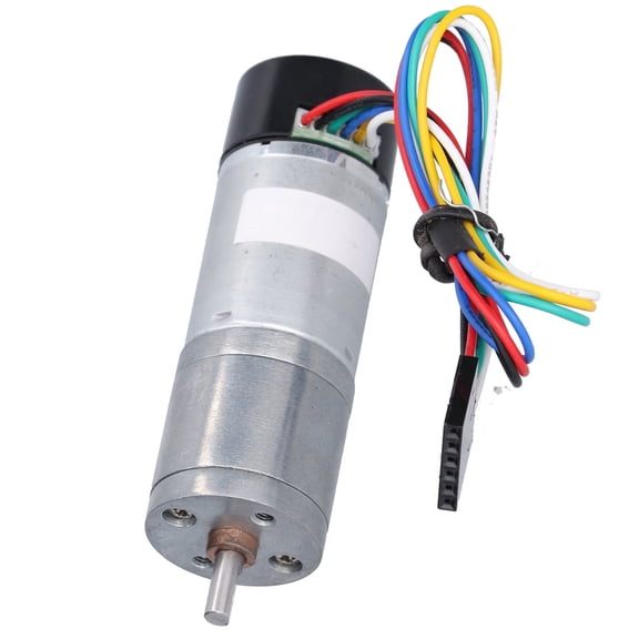 Heavy Duty 24V DC Geared Motor with Encoder JGA25-371 Low Speed Signal Feedback Sensor for DIY Smart Self Balancing Robot Chassis 60RPM / 60 r/min