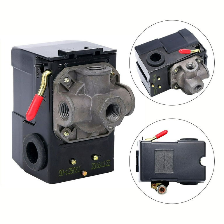 Heavy Duty Air Compressor Pressure Switch Control Valve 90 PSI -120 PSI Heavy Duty Air Compressor Pressure Switch Control Valve 90 PSI -120 PSI