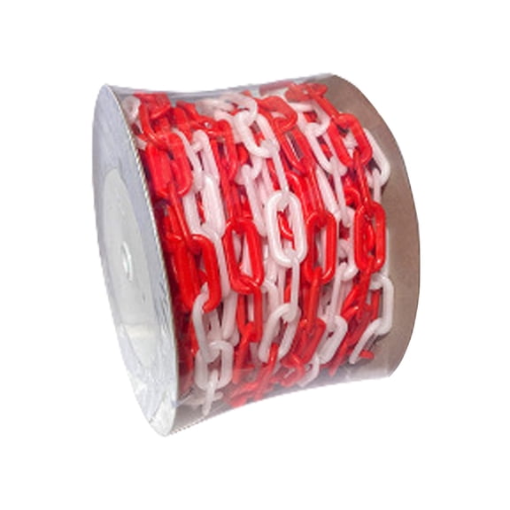 Heavy Duty 25M Plastic Safety Barrier Chain Warning Chain for Construction Crowd Control and Hazard Zone Marking