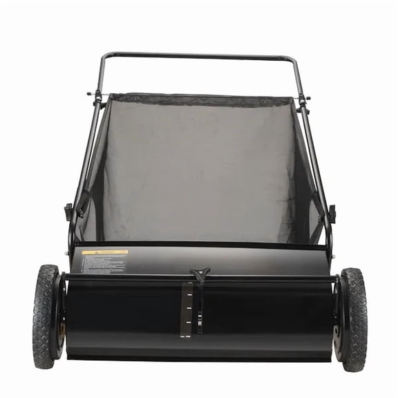 Unbranded 26" 7 Cu Ft Push Lawn Sweepers with 4 Brushes, Strong Rubber Wheels, Sturdy Steel Construction