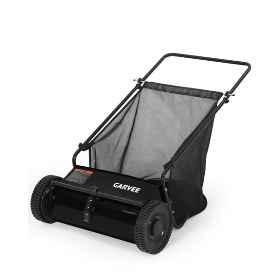 Heavy-Duty 26" Push Lawn Sweeper with 7 cu ft Tear-Resistant Bag – 3 V-Shaped Brushes, Adjustable Height, 5:1 Gear Ratio for Lawn, Patio & Driveway