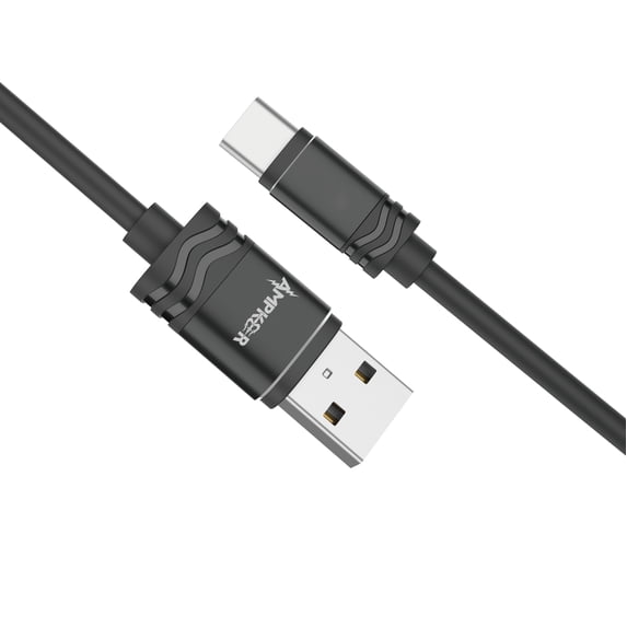 Heavy Duty 2A Type-C to USB Fast Charging Data Transfer Cable for Samsung Galaxy Z Flip 3, Z Fold 3 - 10 Feet - Black