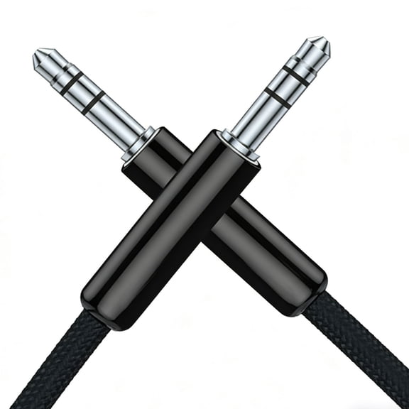 Heavy Duty 3.5mm Male To Male Cable 3-Section Connection Wire Line For Music Player And Gaming Headsets