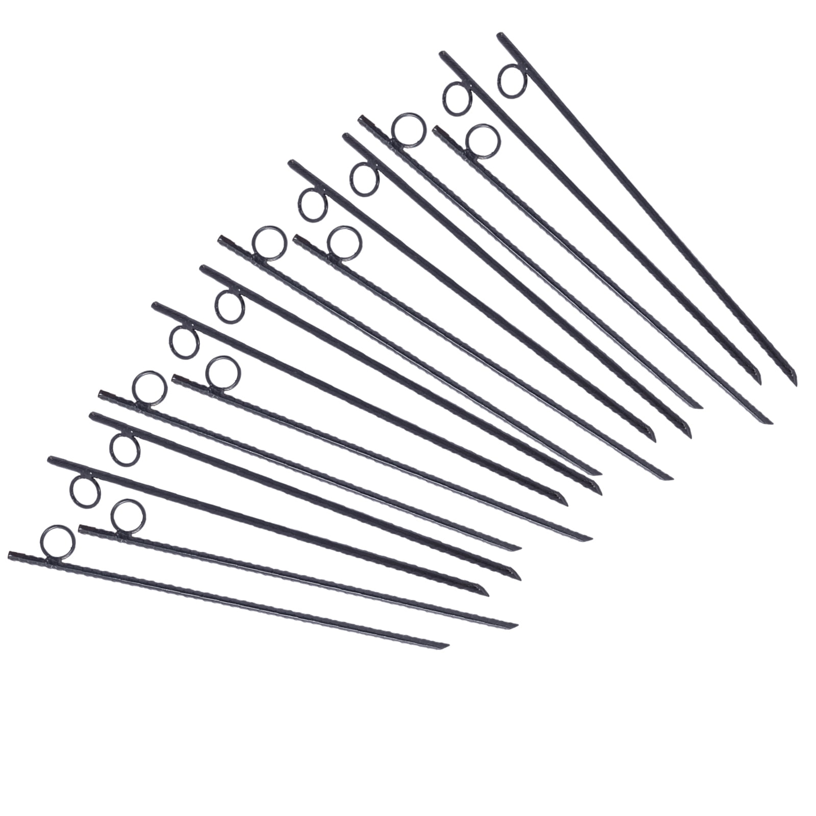 Heavy Duty 3/8x18" Grip Rebar Stakes with Loops, 16pcs