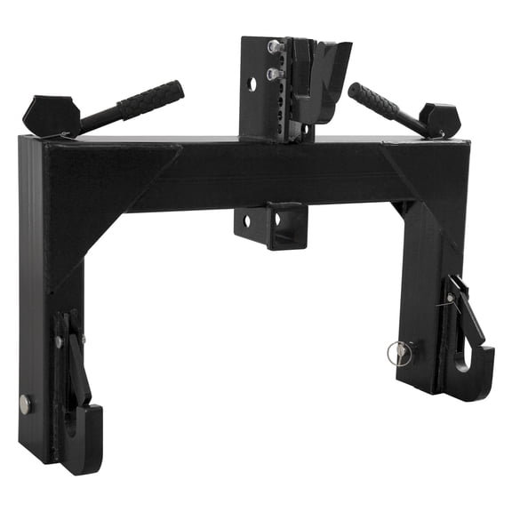 Heavy Duty 3-Point Quick Hitch Adapter – 3,000 lb Capacity, Fits Cat 1 & 2 Tractors – Adjustable 5-Level Bolt, 27.5" Width, Easy Implement Attachment