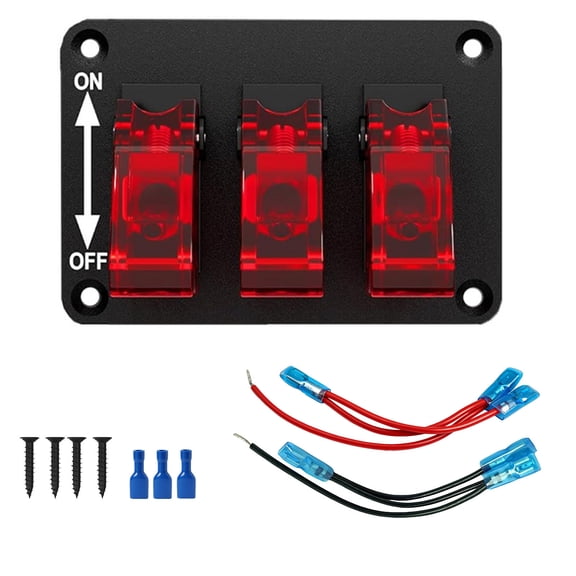 Heavy Duty 3 Position Rocker Switches with LED Lights for Trucks & Boats