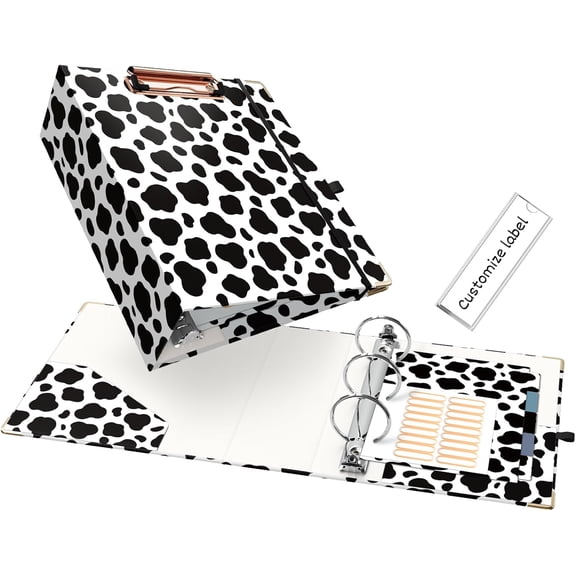 Heavy Duty 3 Ring Binders Legal Size, 1 Inch-Binder with Clipboard and Divider, Client File Binder for Hairstylist, Nurse, Lawyer (Pea Green)