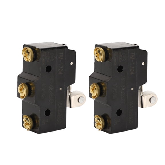 Heavy Duty 3 Terminal Micro Limit Switch with Roller 17928G1 and 10606 G1 for EZGO Gas Electric Golf Carts TXT Medalist Marathon 1983-1994, 2 Pack / 5.1 cm Roller Length