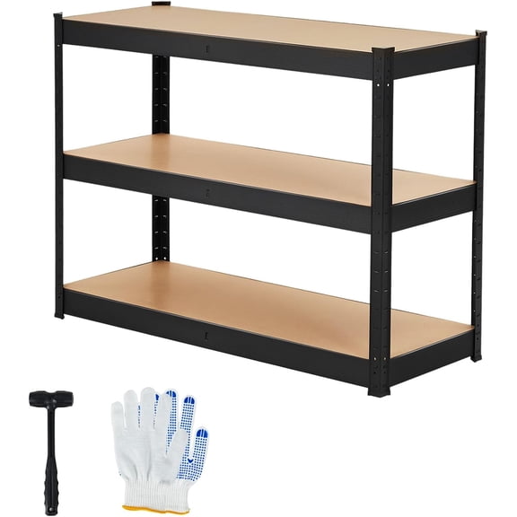 Heavy Duty 3-Tier Adjustable Metal Garage Shelves, 48" x 18" x 36", 1500 lb Capacity