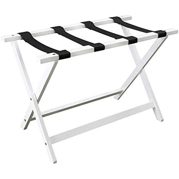 Heavy Duty 30" Extra Wide Luggage Rack - White