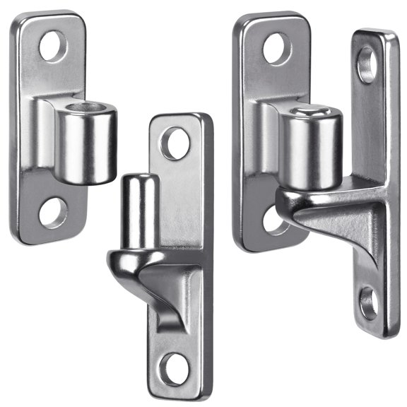 Heavy-Duty 304 Stainless Steel Gate Hinges, 2-Pack Wall Mount Gate Hardware Female & Male Hinges Pin, Non-Welding Design for Wooden Fences and Farm Gates