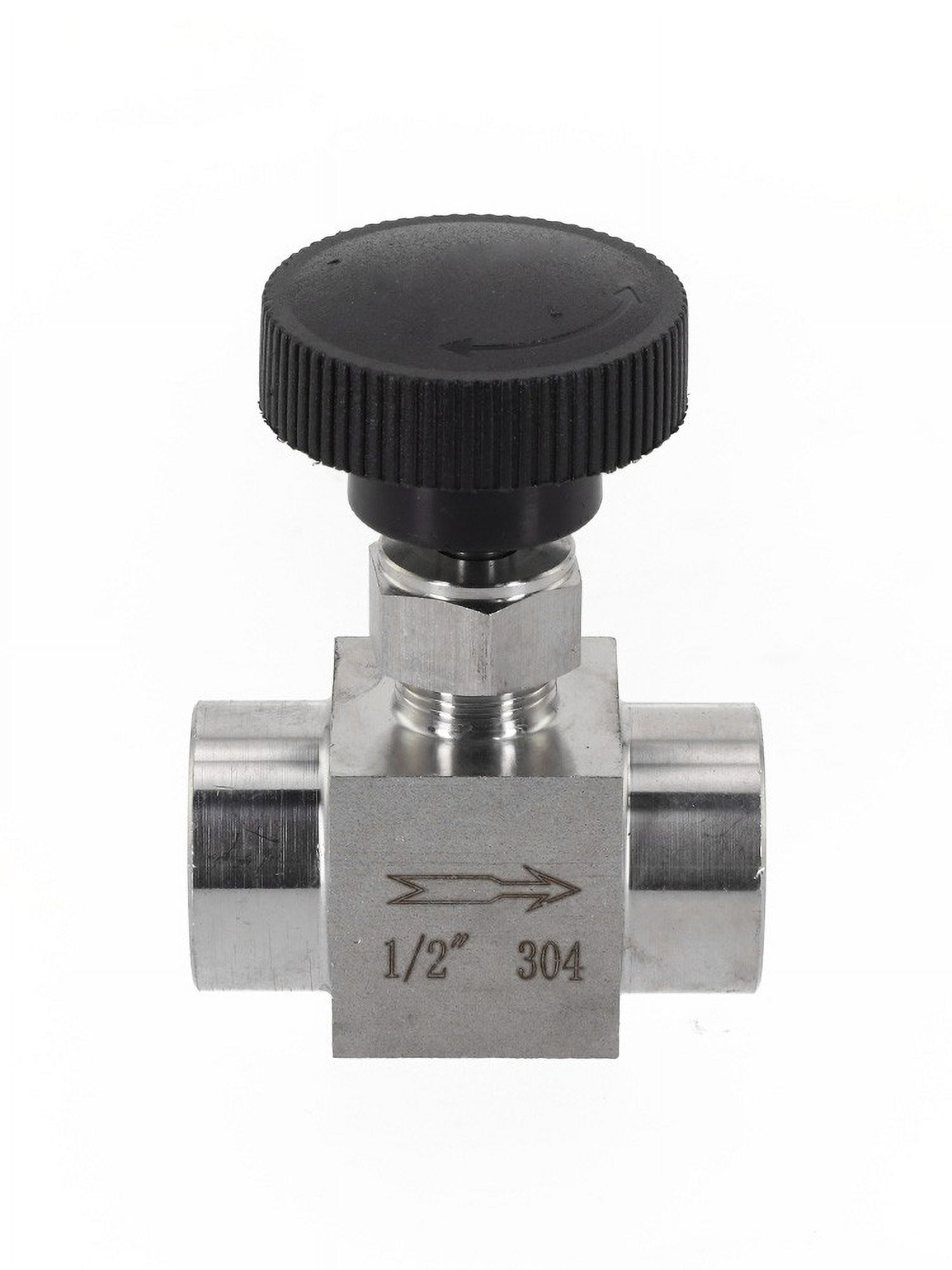 Robinet à Pointeau Acier Inoxydable 304 Industriel - Valve De Précision Lourde, Couleur Argent
