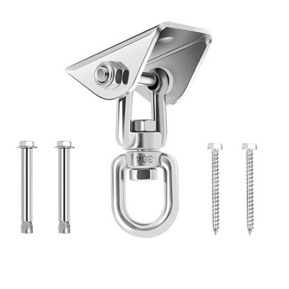 Heavy Duty 304 Stainless Steel Swing Hangers, Suspension Hooks 2200LB Capacity, 360 Degree Rotation Ceiling Wall Mount Swing Hooks for Playground Porch Yoga Seat Chairs Sandbag Swing ,High Quality
