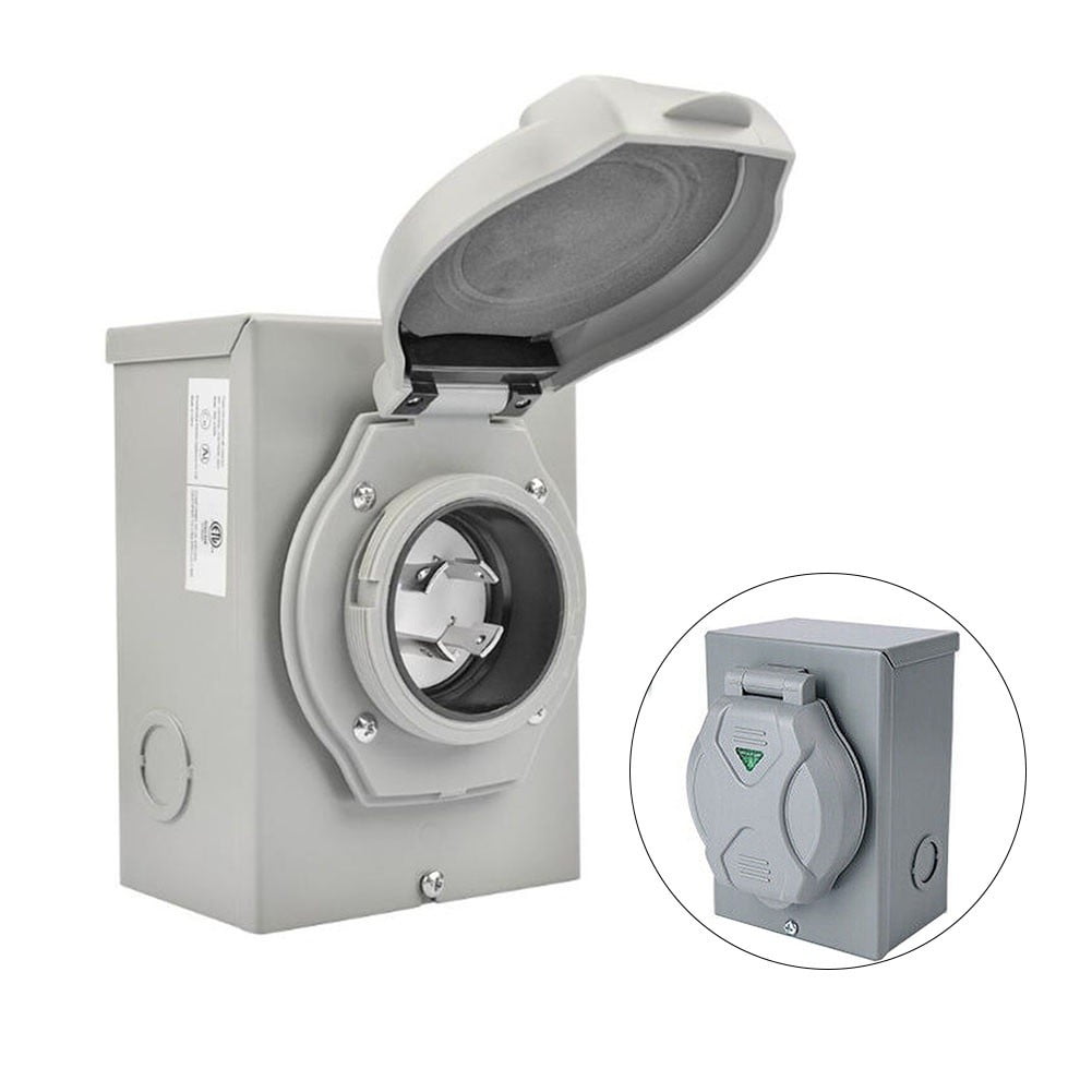 Heavy Duty 30A Generator Power Inlet Box L530/L1430P Plug 3/4 Prong