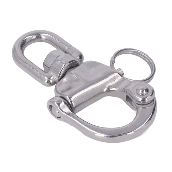 Heavy Duty 316 Stainless Steel Swivel Snap Shackle with 360 Degree Rotation and Quick Release Plunger Pin for Sailboat Sailing Rigging and Spinnaker Halyard (2.76 in / 7.0 cm)
