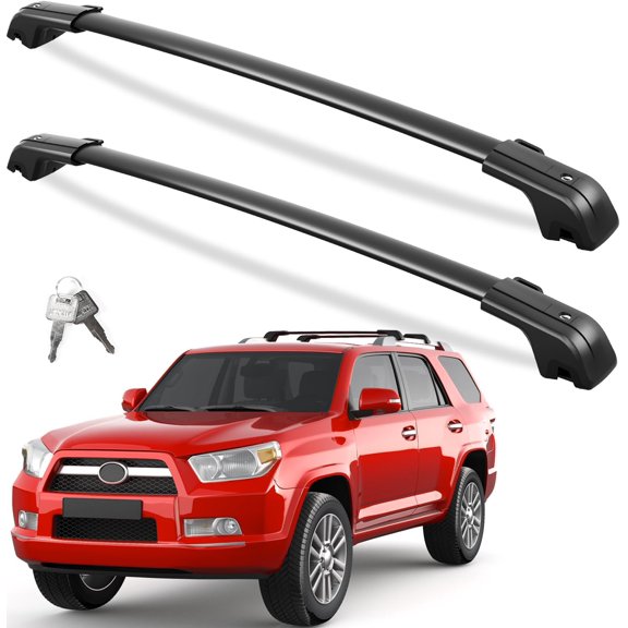 Heavy Duty 330lb Lockable Roof Rack Cross Bars Compatible with Toyota 4Runner 2010-2024 (with Factory Side Rails), Aluminum Roof Rails Crossbars Black Rooftop Cargo Luggage
