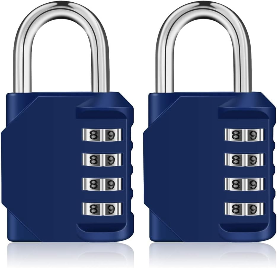 Sturdy Lock Heavy Duty 4 Digit Combination Lock, Keyless Resettable Padlock for ...