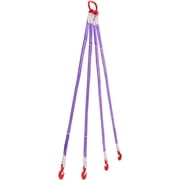Heavy Duty 4 Leg Polyester Lifting Sling 5FT Rigging Straps with Hooks 6600LB Capacity for Crane Hoist Engine Truck Moving Durable Webbing Slings