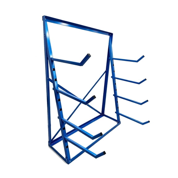 Heavy Duty 4-Tier Cantilever Storage Rack, 1000 LBS Alloy Steel Vertical Organizer, 47.6"  16"  61.4" with 8 Adjustable Cantilever Arms, Freestanding Pipe Lumber Storage Holder for Garage Warehouse