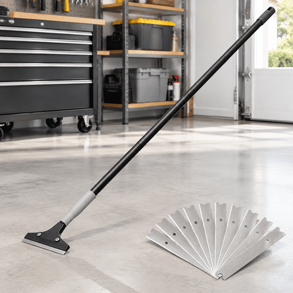 Heavy Duty 4-inch Floor Scraper 62-inch Long Handle