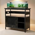 thumbnail image 1 of Heavy Duty 40-50 Gallon Aquarium Stand – 4-Tier Metal & Wood Open Storage Shelves, Built-In Power Outlets, Sturdy Legs, Multi-Purpose Rack for Fish Tank, Terrarium & Home Storage, 1 of 7