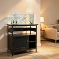 thumbnail image 1 of Heavy Duty 40-50 Gallon Aquarium Stand – 4-Tier Metal & Wood Open Storage Shelves, Built-In Power Outlets, Sturdy Legs, Multi-Purpose Rack for Fish Tank, Terrarium & Home Storage, 1 of 6