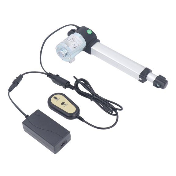 Heavy Duty 4000N Electric Linear Actuator with 150mm Stroke, 24V DC Motor Retractable Lift Rod and 5-Pin Control Switch Assembly - Durable Aluminum Construction (5.9 inches / 150 mm)