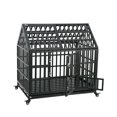 thumbnail image 1 of Heavy Duty 43" Dog Crate, Indestructible Dog Crate Kennels for Medium Large Dogs with Top Door and 4 Lockable Wheels, So Easy to Assemble, Black, 1 of 7