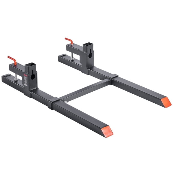 Heavy Duty 43 Inch Adjustable Pallet Forks 2000 lbs Capacity for Tractor Loader Skid Steer