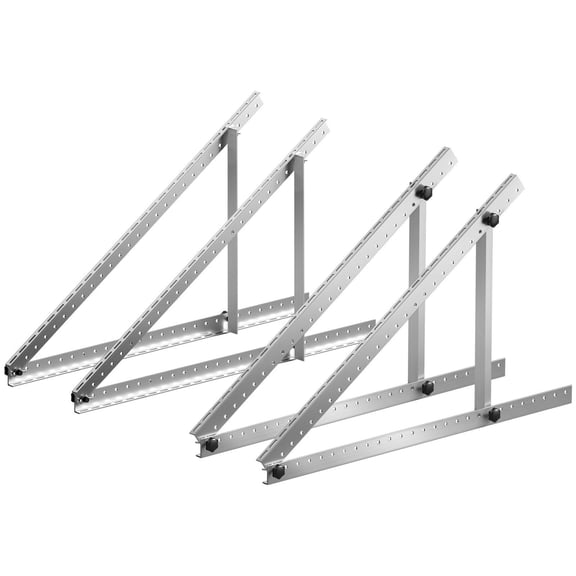 45" Solar Panel Mounting Kit (2 Brackets) - Adjustable 0 to 90 Degree Tilt for Enhanced Energy Efficiency, Aluminum Construction
