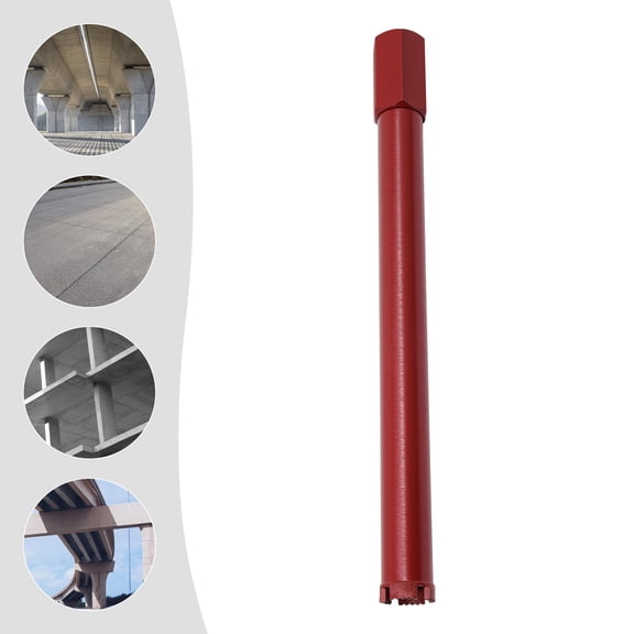 Heavy-Duty 45# Steel Wet Core Drill Bit - 38mm Diameter, 15.75in Drilling Depth - Indoor/Outdoor Use for Air Conditioning System/Engineered Bridge/Sewer Drilling