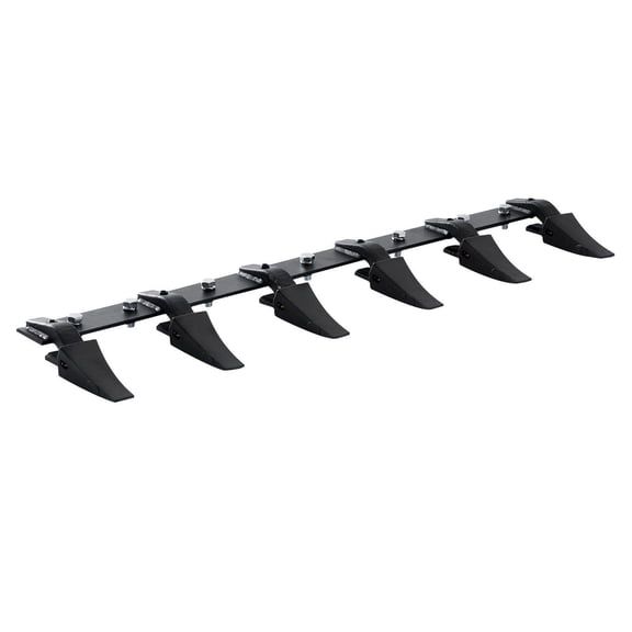 Heavy Duty 48 Inch Bucket Tooth Bar 6 Teeth for Loader Tractor Skidsteer 4560 lbs Load Bearing Capacity Bolt On Design Efficient Soil Excavation Bucket Protection