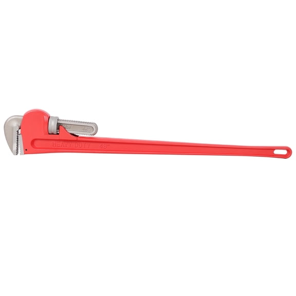 Heavy-Duty 48-Inch Pipe Wrench for Large Pipes, Adjustable Straight Pipe Wrench with Heat-Treated Jaw Teeth for Secure Grip in Plumbing Maintenance