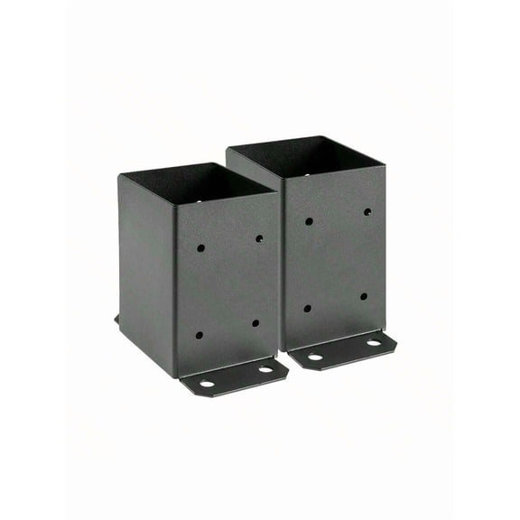 Heavy Duty 4x4 Post Base, 3.6" Inner Metal Anchor for Deck & Porch Support, Black. Perfect Gift For 2026.