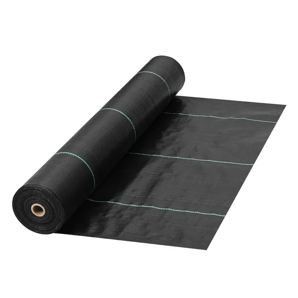 Heavy Duty 5.8oz Woven Weed Barrier Landscape Fabric 4ft x 300ft Black Geotextile Mat for Garden Patio Grass Control